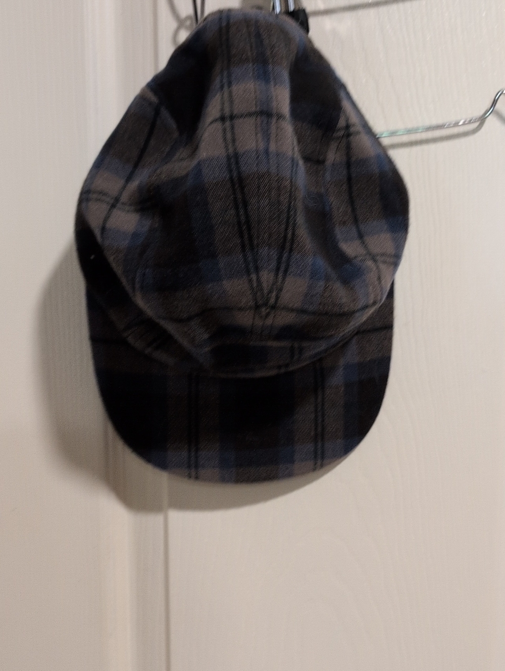 Arista Wool Plaid Baseball Hatin Gray and Navy
